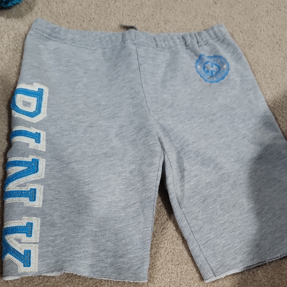 Gray and Blue Womens Victoria's Secret Pink Shorts Medium
